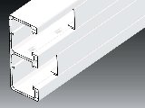 Kcs 160x65mm parapet csatorna fehér 2m/szál PK 160X65 D HD Kopos