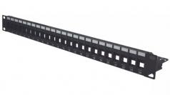 Patch panel Üres (Keystone) 24p rack 19" 1U ( UTP) EXW [16408]