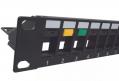 Patch panel Üres (Keystone) 24p rack 19" 1U ( UTP) EXW [16408]-a