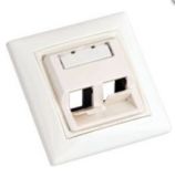 Fali aljzat fedél+beépítő keret Üres 2p 50x50mm 45° PV fehér OEM (16585) 