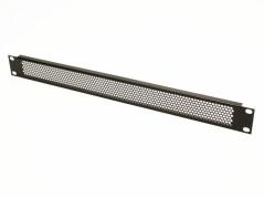 Rack szellőző panel 19" 1U fekete perforált 3MM [17478]