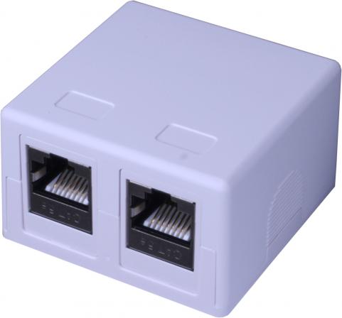 Fali aljzat 2port RJ45 CAT5E FTP OEM [18766]