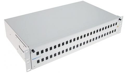 Patch panel optikai Üres 48p (SC slx/LC dlx/E2000) rack 19" 2U OEM [18843]