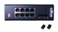 Switch  1G 10p (8x100M/1G RJ45+2x1G SFP) ipari DIN IS-2SF60008v2 CRD [18847]-b