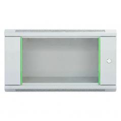 Rack szekrény  6U fali 19" 540x 400 szürke üveg a. RackSys [19032]