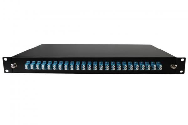 Patch panel opt. 48p (24xLC/UPCdlx) SM rack 19" 1U OptiC [19139]