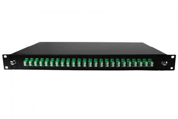 Patch panel opt. 48p (24xLC/APCdlx) SM rack 19" 1U OptiC [19140]