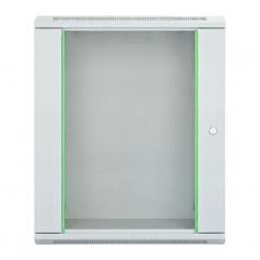 Rack szekrény 15U  fali 19" 600x 450 szürke üveg a. RackSys [19158]