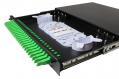 Patch panel opt. 24p (24xE2000slx) SM rack 19" 1U fiókos OptiC [19160]-a