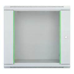 Rack szekrény 12U fali 19" 600x 600 szürke üveg a. RackSys [19184]
