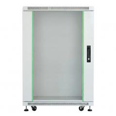 Rack szekrény 18U álló 19" 600x 600 szürke üveg a. RackSys [19188]