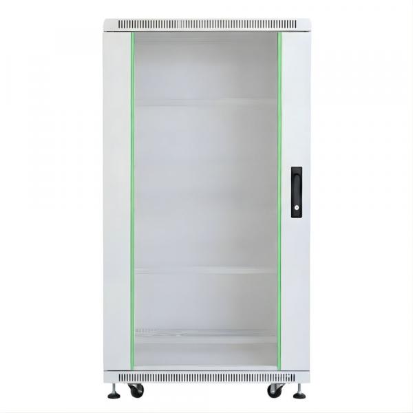 Rack szekrény 22U álló 19" 600x 800 szürke üveg a. RackSys [19200]