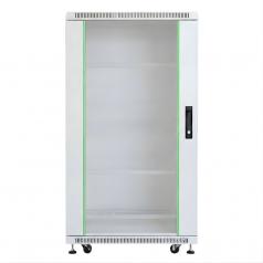 Rack szekrény 22U álló 19" 600x1000 szürke üveg a. RackSys [19204]