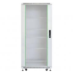 Rack szekrény 27U álló szerver 19" 600x1000 szürke üveg a. RackSys [19214]