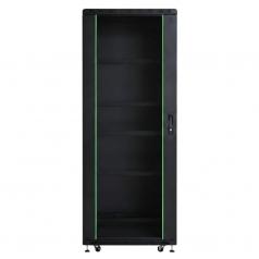 Rack szekrény 32U álló 19" 600x 800 fekete üveg a. RackSys [19221]