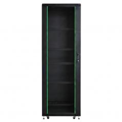 Rack szekrény 37U álló szerver 19" 600x1000 fekete üveg a. RackSys [19235]