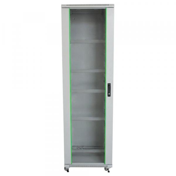 Rack szekrény 42U álló szerver 19" 600x1000 szürke üveg a. RackSys [19244]