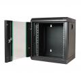 Rack szekrény  6U fali 10" 312x 300 fekete üveg a. RackSys [19259]-a