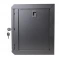 Rack szekrény  6U fali 10" 312x 300 fekete üveg a. RackSys [19259]-d