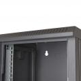 Rack szekrény  6U fali 10" 312x 300 fekete üveg a. RackSys [19259]-g