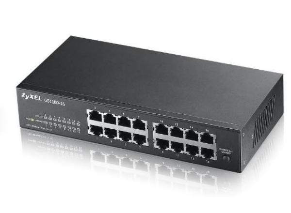 Switch  1G 16p (16x100M/1G RJ45) GS1100-16v4 ZyXEL [20211]