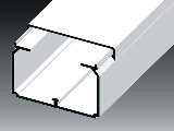 Kcs  60x40mm kábelcsatorna fehér 2m/szál LH 60X40 HD Kopos