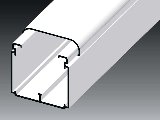 Kcs  60x60mm kábelcsatorna fehér 2m/szál EKE 60X60 HD Kopos