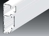 Kcs 210x70mm parapet csatorna fehér 2m/szál PK 210X70 D HD Kopos