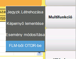 FLM-ből OTDR-be funkció